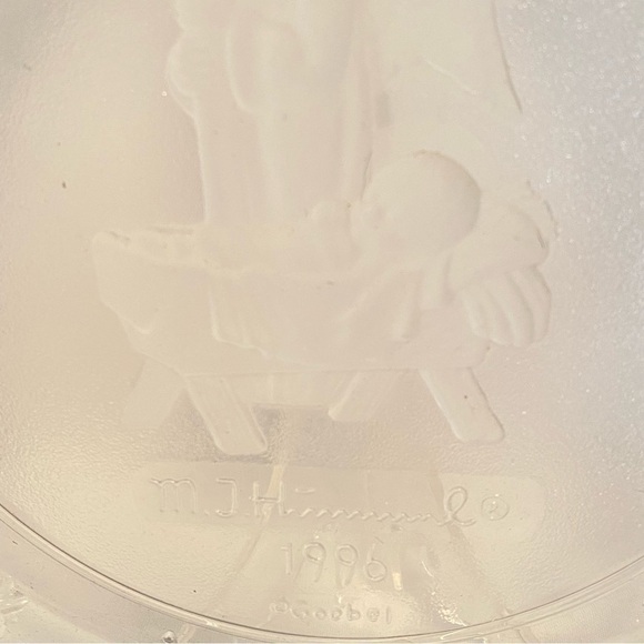 M. I. hummel crystal 1996 collectors angel & baby jesus plate avon products - Picture 7 of 14